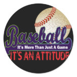 BASEBALL - IT'S MORE THAN JUST A GAME ROUND STICKER