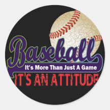 BASEBALL - IT'S MORE THAN JUST A GAME ROUND STICKER