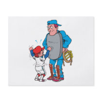 baseball kid arguing with the umpire flyer design