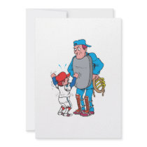 baseball kid arguing with the umpire custom invite