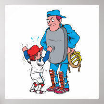 baseball kid arguing with the umpire poster