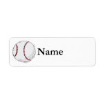 Baseball Return Address Label