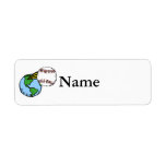 Baseball Return Address Label
