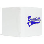 Baseball Logo Blue Vinyl Binder