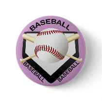 BASEBALL LOGO PINBACK BUTTONS