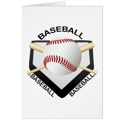 BASEBALL LOGO GREETING CARD by dgpaulart