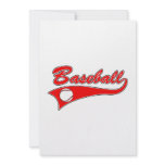 Baseball Logo Red Personalized Invites