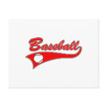 Baseball Logo Red Postcards