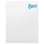 Baseball Logo Teal Personalized Letterhead