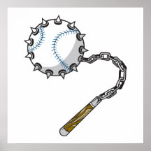 baseball mace print