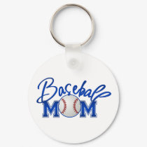 Baseball MOM blue keychains by Just2Cute Baseball MOM blue keychains
