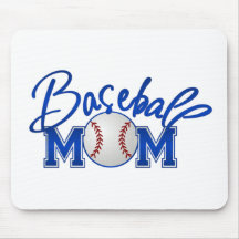 Baseball MOM blue Mouse Pads