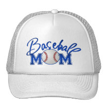 Baseball MOM blue Trucker Hat