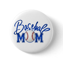 Baseball Mom Button