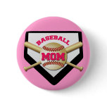 BASEBALL MOM BUTTON