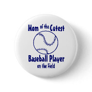 Baseball Mom button