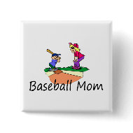 Baseball Mom button