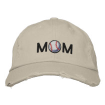 Baseball Mom embroidered hats by Ricaso_Graphics Baseball Mom embroidered hats