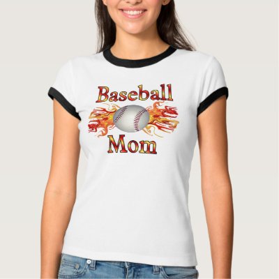 Baseball Mom Flame Shirt by sharpcreations