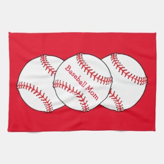 Baseball Mom Kitchen Towel