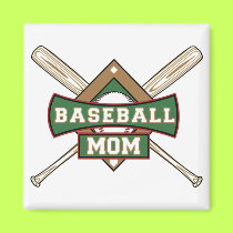 Baseball Mom magnet by sports_tshirts Baseball Mom magnet