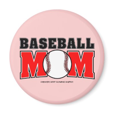 Baseball Mom Magnet by screwballgraphics