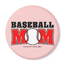 Baseball Mom Magnet by screwballgraphics Baseball Mom Magnet