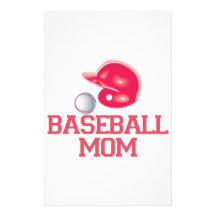 Baseball mom personalized stationery