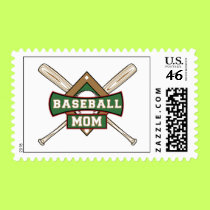 Baseball Mom postage by sports_tshirts Baseball Mom postage