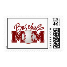 Baseball MOM Postage Stamp