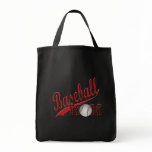 Baseball Mom Red Tote Bag