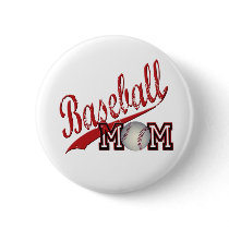 Baseball Mom Red Buttons