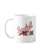 Baseball Mom Red Coffee Mugs