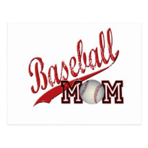 Baseball Mom Red Post Card