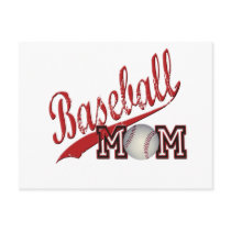 Baseball Mom Red Post Card