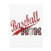 Baseball Mom Red Post Cards