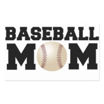Baseball Mom Rectangle Stickers