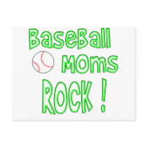 Baseball Moms Rock ! (green) Post Cards