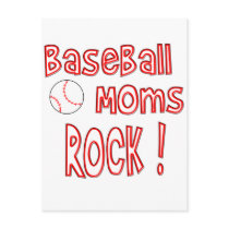 Baseball Moms Rock ! (red) Post Cards