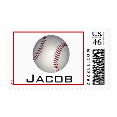 baseball name stamp by smallfrypress