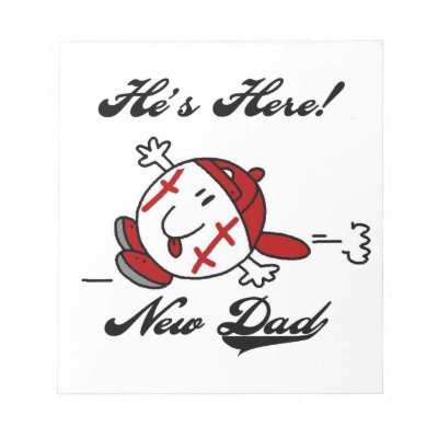 Baseball New Dad T-shirts and Gifts Notepads by familymembers