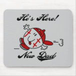 Baseball New Dad Tshirts and Gifts Mousepad