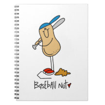 Baseball Nut T-shirts and Gifts Spiral Note Books