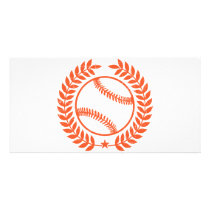 Baseball Olive Branch and Star photo cards by CustomSportsTshirts Baseball Olive Branch and Star photo cards