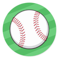 Baseball om green field stickers