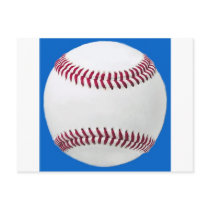 Baseball on blue postcards by TheCreatorsChoice Baseball on blue postcards
