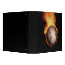 Baseball On Fire Avery Binder