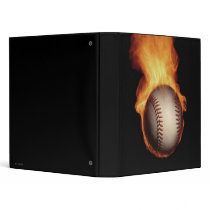 Baseball On Fire Avery Binder