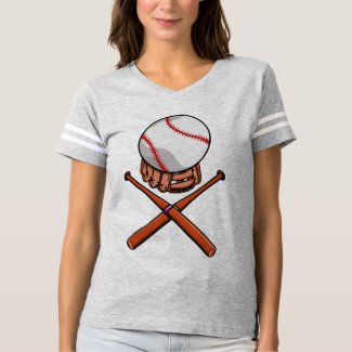 Baseball Or Softball Jolly Roger Like Design Shirt