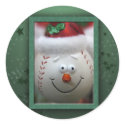 Baseball ornament sticker sticker
